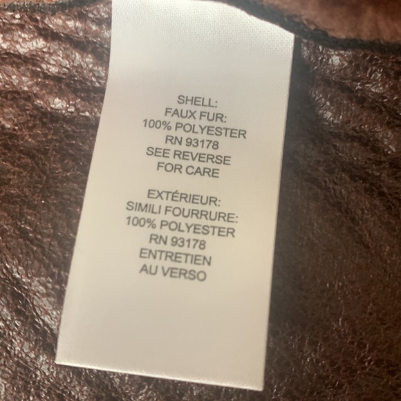 NWT Tahari Faux Fur Notch Lapel Coat - Beaver large - Picture 5 of 10